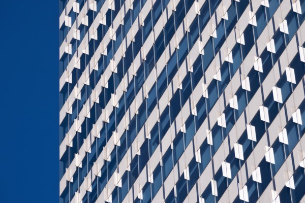 Exterior of high-rise building.