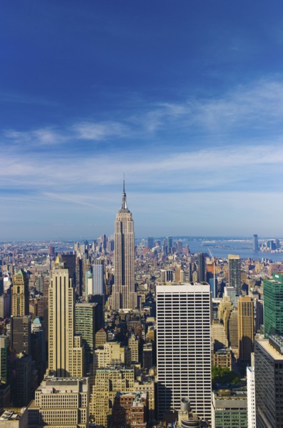New York City skyline.