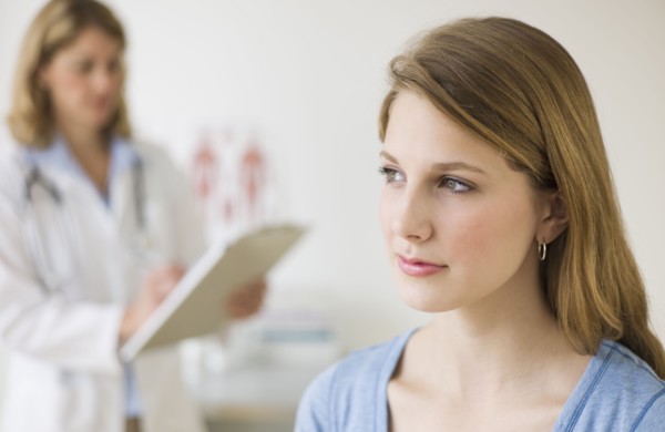 Doctor and patient exam room.