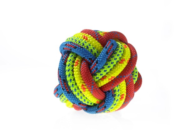 Ball of colorful rope. Photo : David Arky