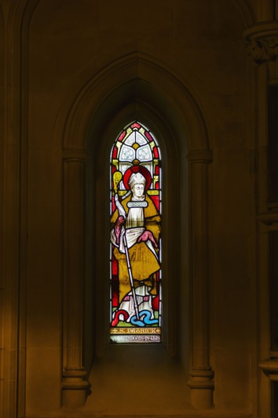 Stained glass window in Christ Church Cathedral.