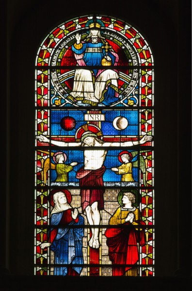 Stained glass window in Christ Church Cathedral.