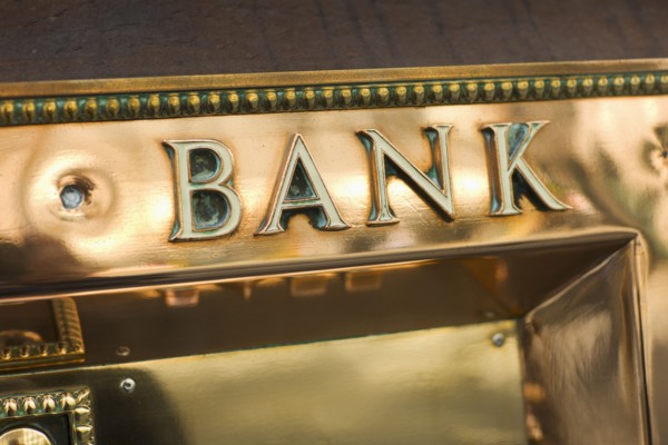 Bank sign.