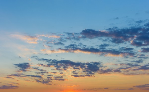 Sunset and clouds.