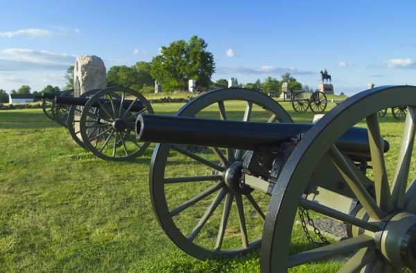 Cannons on cemetery ridge.