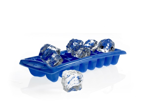 Tray of ice cubes. Photo : David Arky