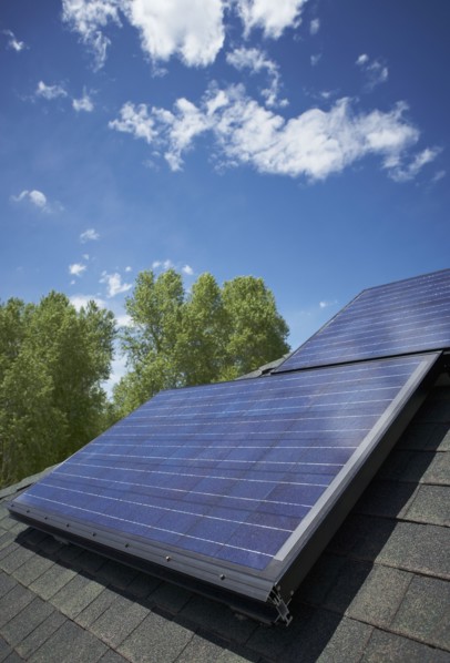 Solar panels on roof. Photo : Shawn O'Connor