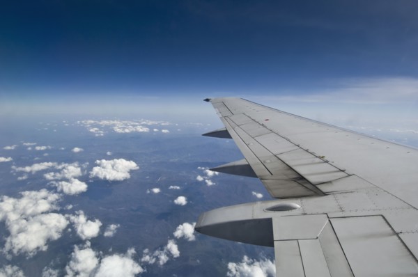 Wing on airplane. Photo : Antonio M. Rosario