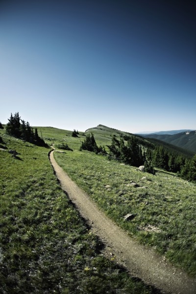 Track through mountains. Photo : Shawn O'Connor