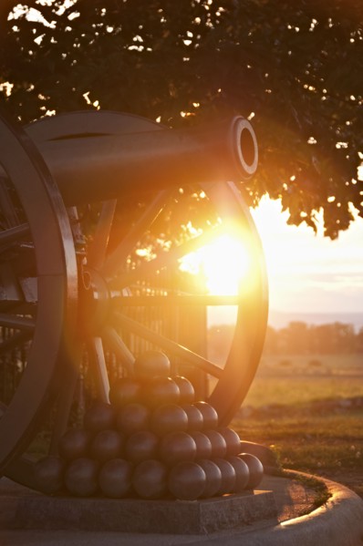 USA, Pennsylvania, Gettysburg, Cemetery Ridge, cannon. Photo : Chris Grill