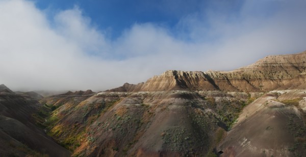 USA, South Dakota, Mountains in Badlands National Park.