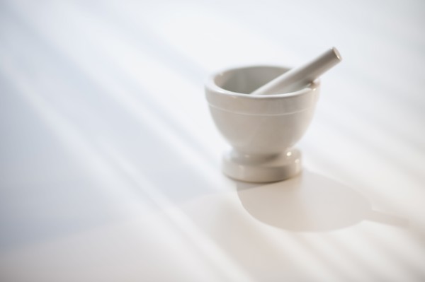 Mortar and pestle.