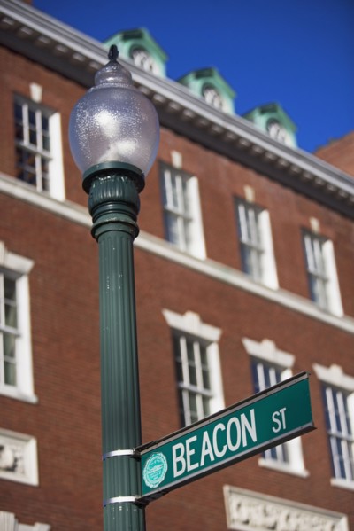 USA, Massachusetts, Boston, Beacon Street sign. Photo : fotog