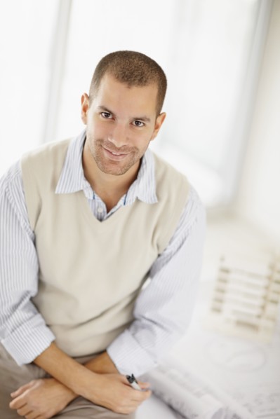 South Africa, Portrait of smiling architect. Photo : momentimages