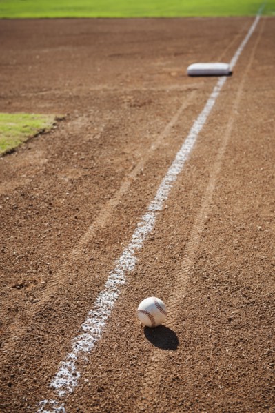 USA, California, Ladera Ranch, baseball diamond.