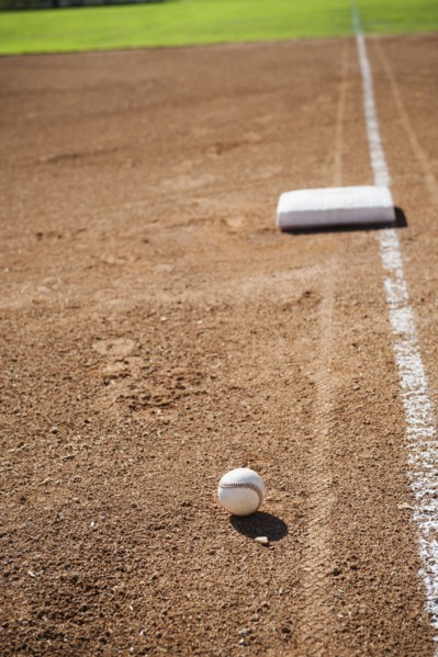 USA, California, Ladera Ranch, baseball diamond.