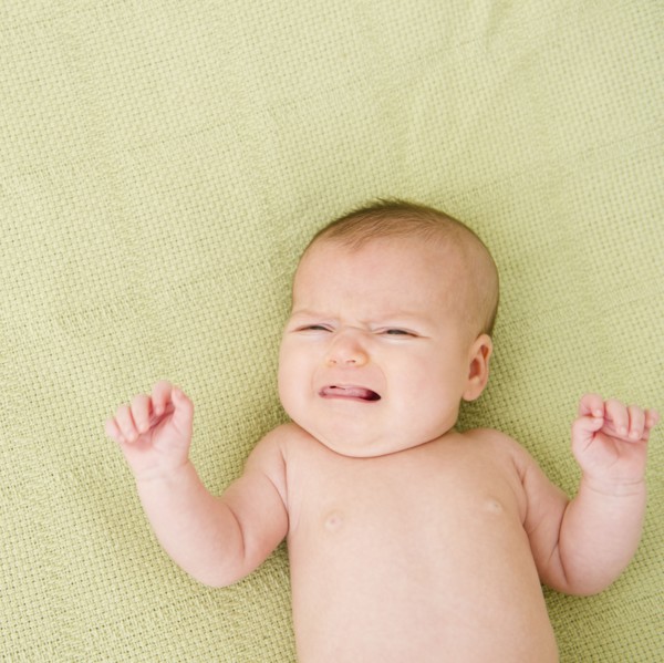 USA, New Jersey, Jersey City, Crying baby girl (2-5 months). Photo : Jamie Grill Photography