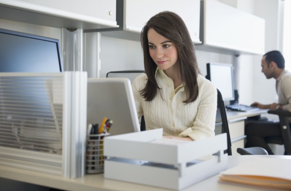 Business woman working in office.