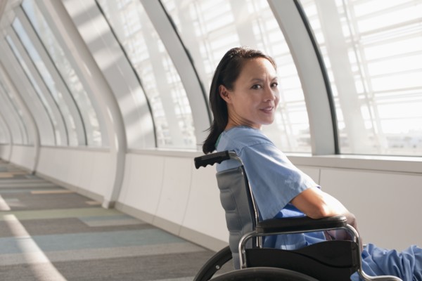 Female patient in wheelchair. Photo: Mark Edward Atkinson