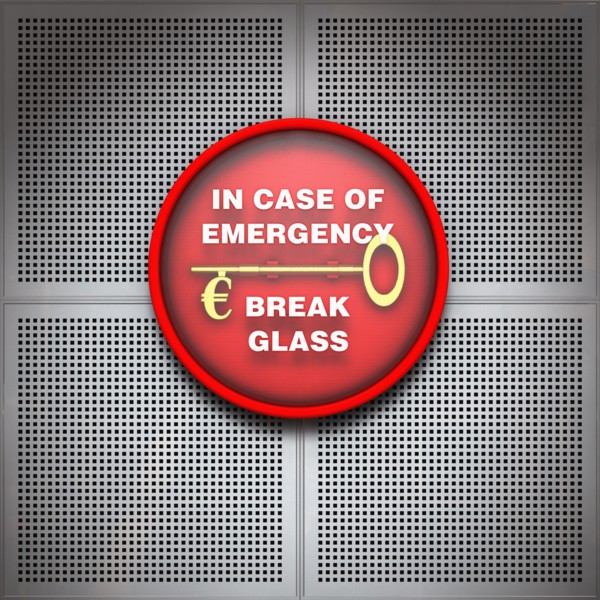 Emergency sign with Dollar symbol. Photo : Jon Boyes