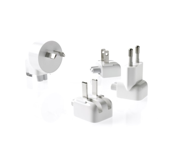 Plugs on white background. Photo : David Arky