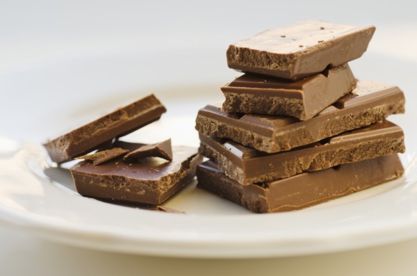 Studio shot of chocolate on plate.