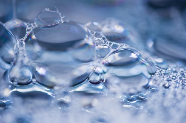 Close up of soap bubbles.