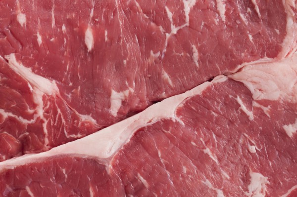 Close-up of raw steak.