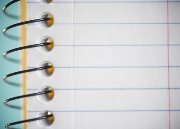 Studio shot of spiral notebook. Photo : Jamie Grill Photography