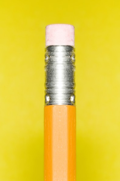 Close-up of pencil with eraser. Photo : Antonio M. Rosario