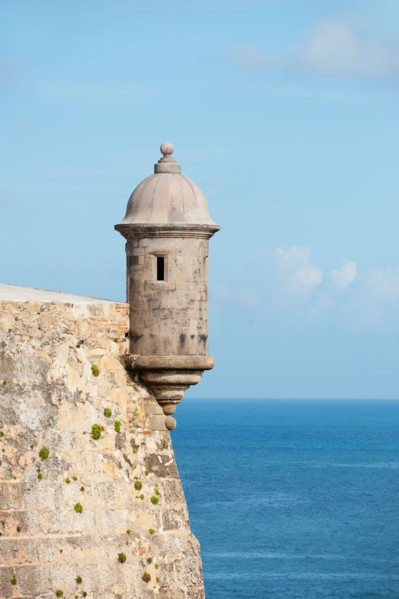 Puerto Rico, Old San Juan, section of El Morro Fortress.