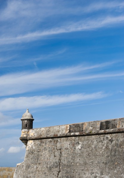 Puerto Rico, Old San Juan, section of El Morro Fortress.