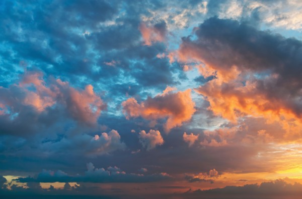 Sunset sky.