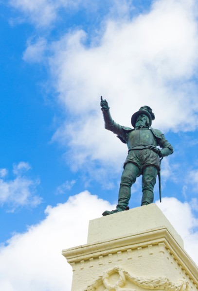Puerto Rico, Old San Juan, Juan Ponce De Leon Statue.