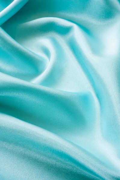 Turquoise silk.