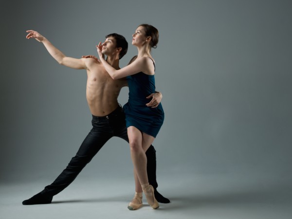 Ballet dancers holding a pose