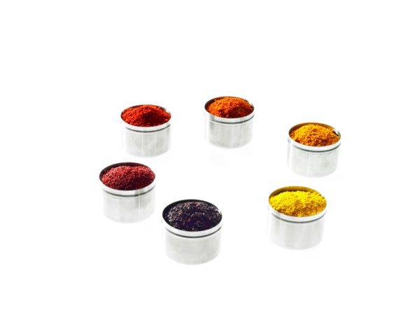 Studio shot of jars with spices. Photo: David Arky