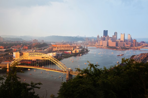 USA, Pennsylvania, Pittsburgh after heavy rain late afternoon. Photo : Henryk Sadura