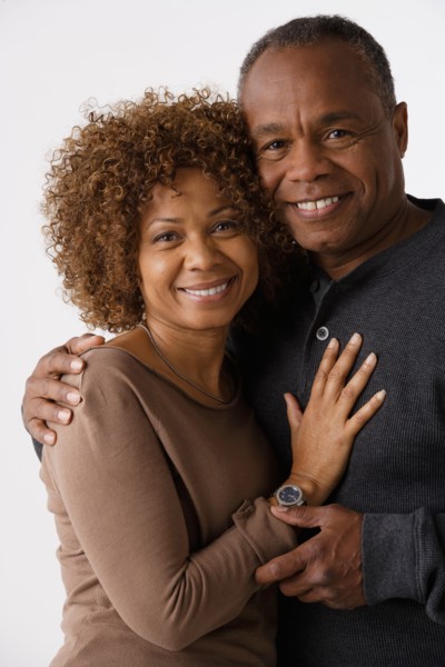 Portrait of mature couple, studio shot. Photo: Rob Lewine
