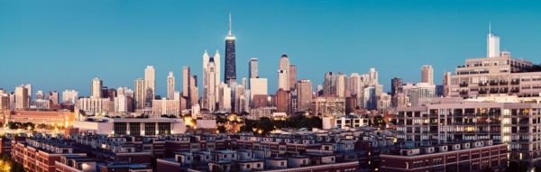 USA, Illinois, North Loop in Chicago panorama. Photo: Henryk Sadura