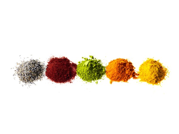 Studio shot of piles of spices. Photo: David Arky