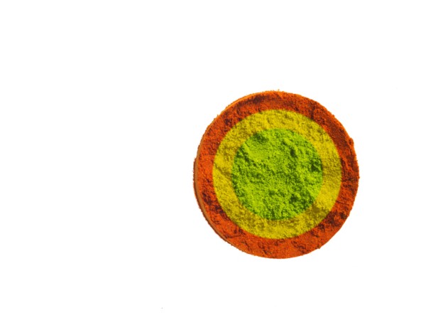 Studio shot of Chili Powder on white background. Photo : David Arky