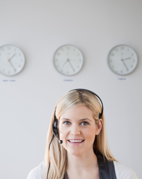 Customer service representative at work. Photo : Jamie Grill