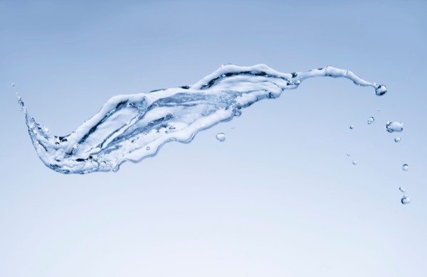 Water splashing on white background.