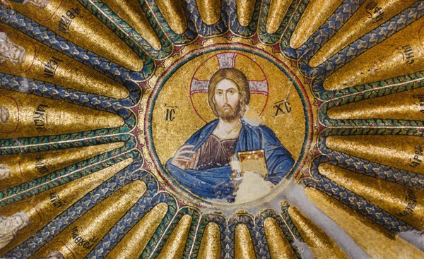 Turkey, Istanbul, Kariye Museum, Jesus Christ, fresco.