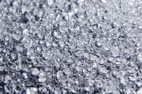 Melted silver.