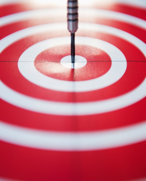 Close up of darts bull's-eye. Photo : Jamie Grill
