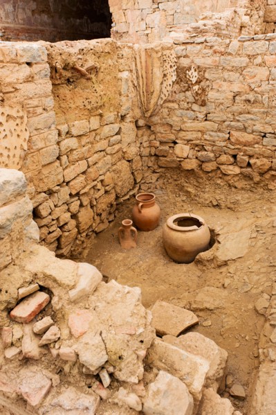 Turkey, Ephesus, Pottery outside private houses.