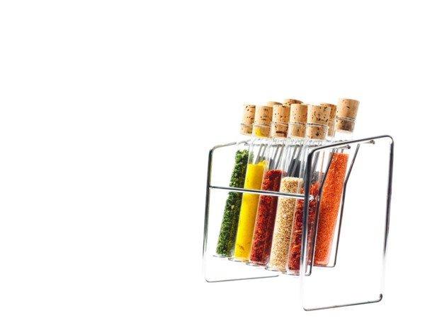 Studio shot of Spice Rack on white background. Photo: David Arky