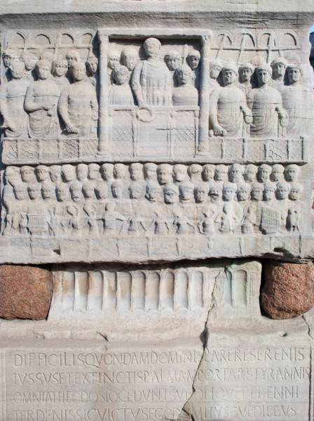 Turkey, Istanbul, Egyptian obelisk detail.